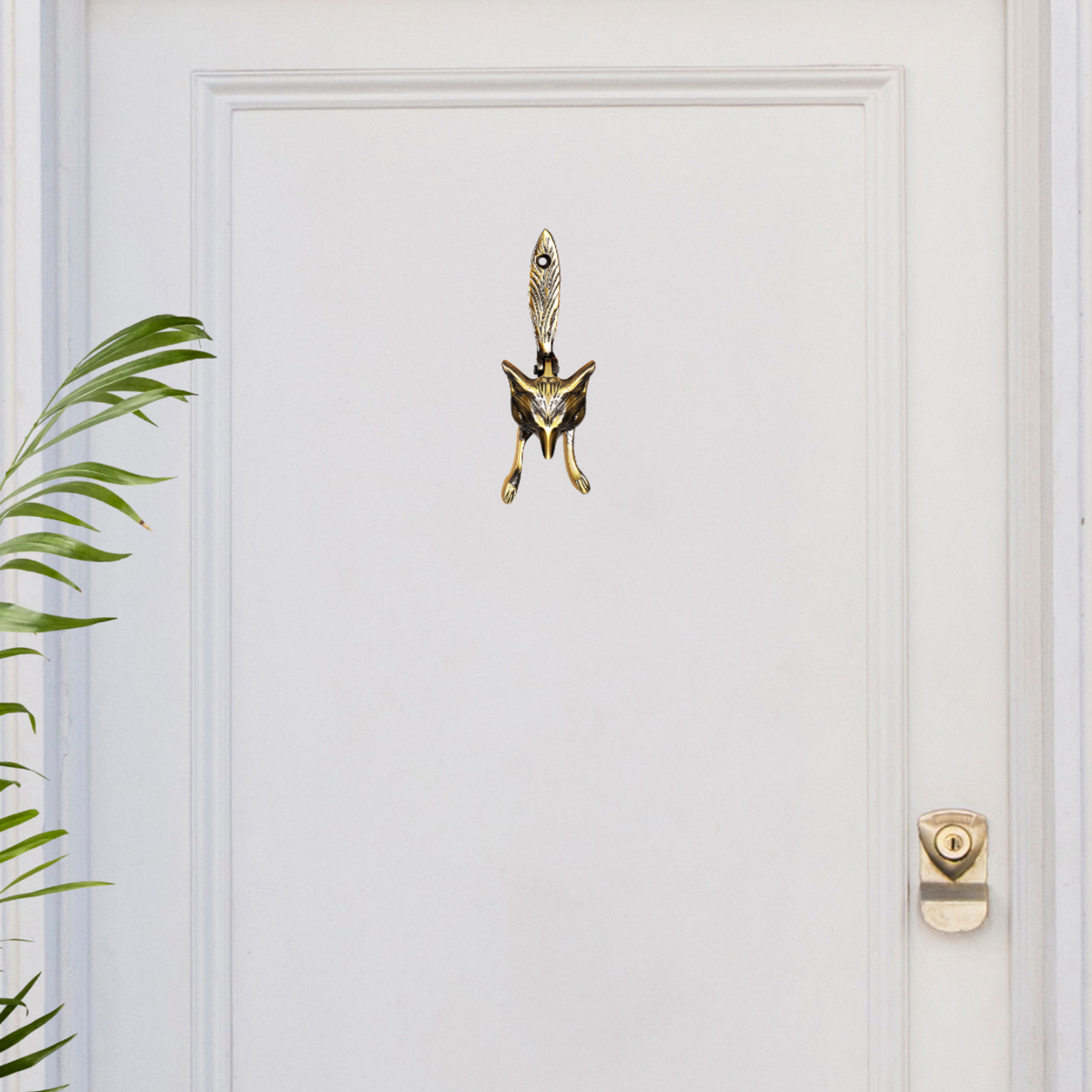 Fox Head Design Brass Door Knocker
