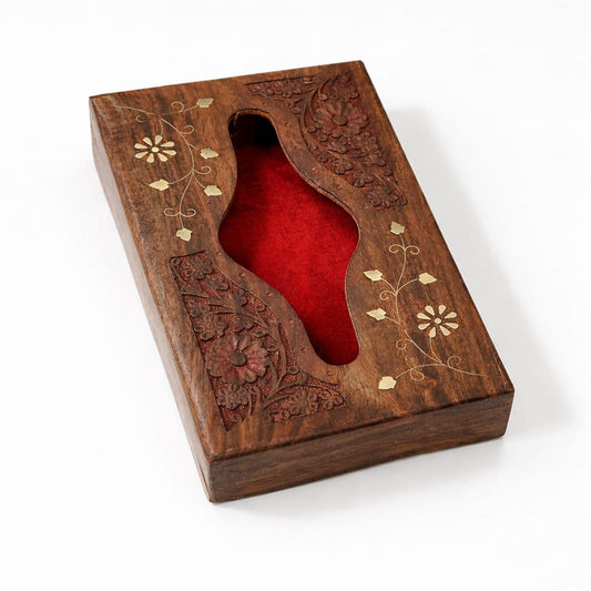 Wooden Napkin Holders Set of 2 – Handcrafted Table Tissue Stand for Dining & Coffee Tables by The Indian Aura