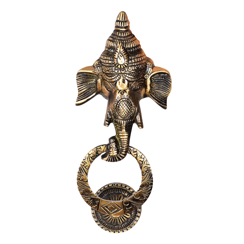 Divine Blessings Brass Ganesha Door Knocker