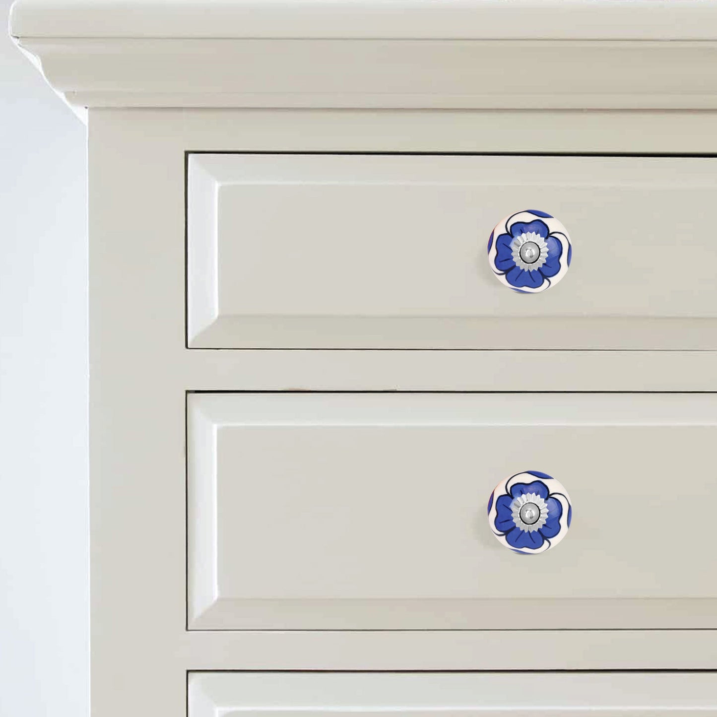 Blue Floral Knobs