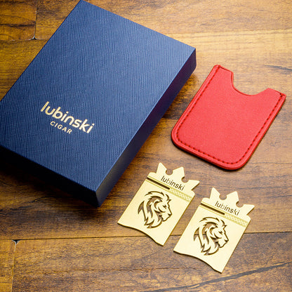 Cigar holder portable metal brass electroplated carbon fiber display cigar holder