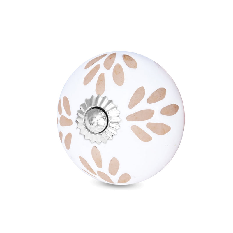 Handcrafted Leaf Design Cabinet Drawer Knob for Elegant Furniture | The Indian Aura
