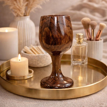 Wooden Serving Tray with 4 Matching Glass Set | The Indian Aura