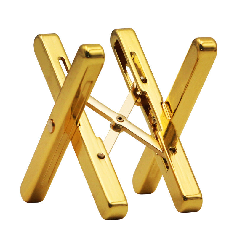 Cigar shelf pure copper gold-plated folding shelf portable cigarette holder simple