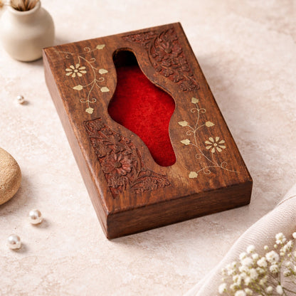 Wooden Napkin Holders  Set of 2  – Handcrafted Table Tissue Stand for Dining & Coffee Tables by The Indian Aura