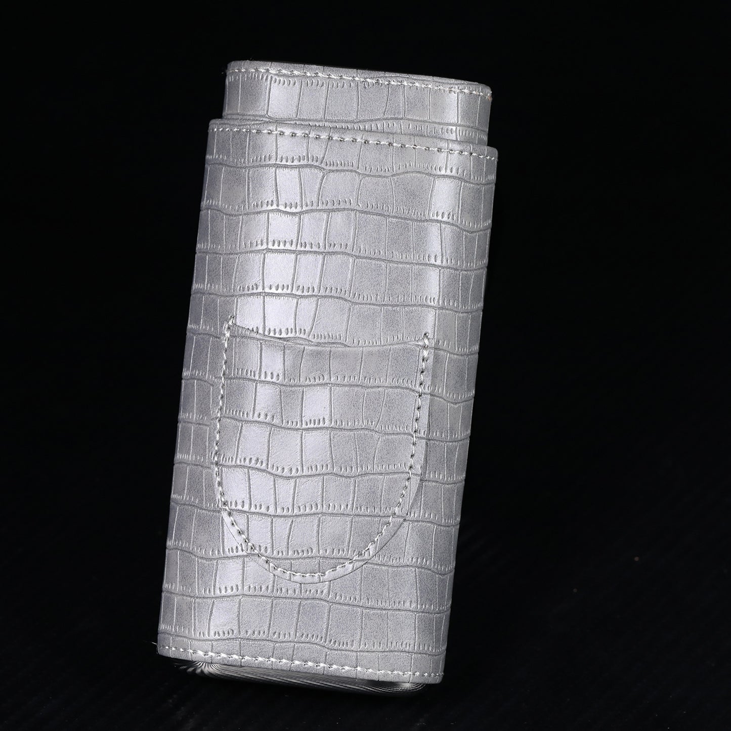 Two end hardware leather cigar box portable cedar wood 3-pack cigar moisturizing box protective cover cigar leather cover