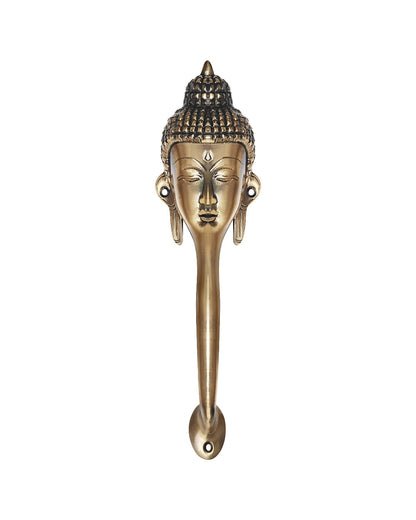 Gautam Buddha Face Brass Door Handle.