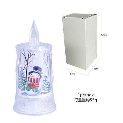 Christmas led electronic candle light Christmas snowman elk decoration luminous night light atmosphere light ornaments