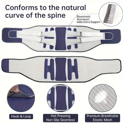 Adjustable Back Support Belt - Pain Relief for Men & Women, Sciatica, Scoliosis, Herniated Disc, Posture Corrector