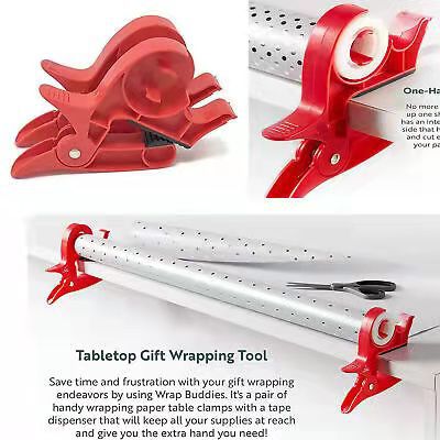 Wrap Buddies New Christmas Packaging Tape Distribution Fixing Device with Cutting Tool