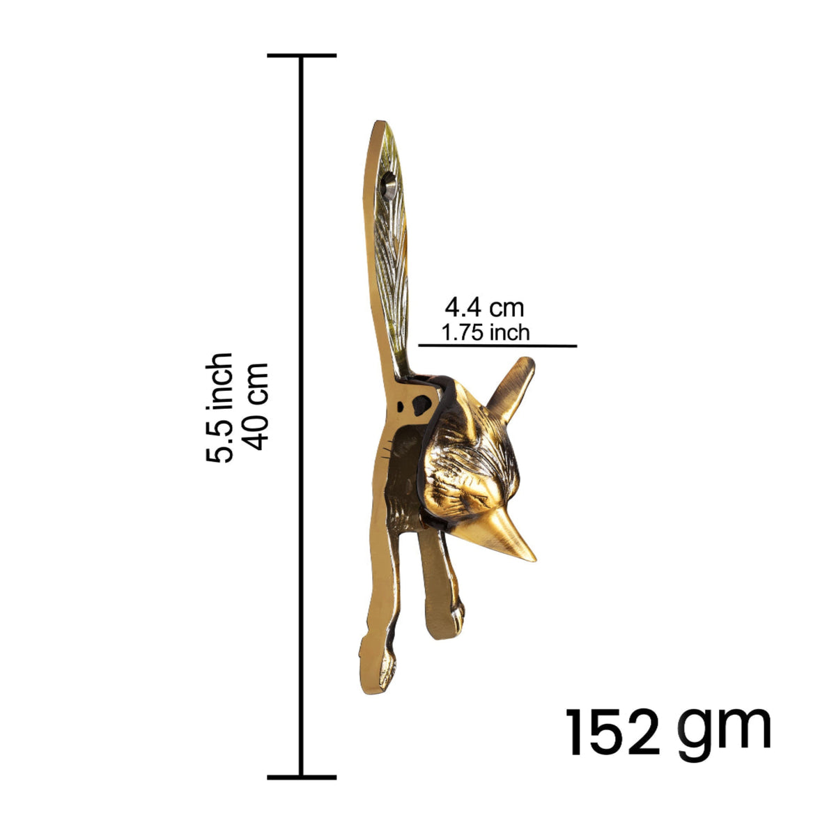 Fox Animal Shaped Brass Door Knocker