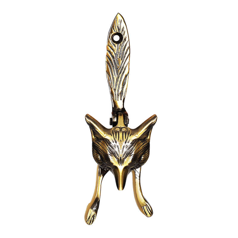 Wildlife-Inspired Handcrafted Fox Brass Door Knocker | The Indian Aura