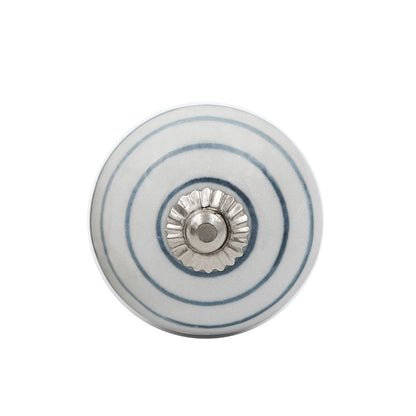 Eternal Charm White and Blue Circle Knob