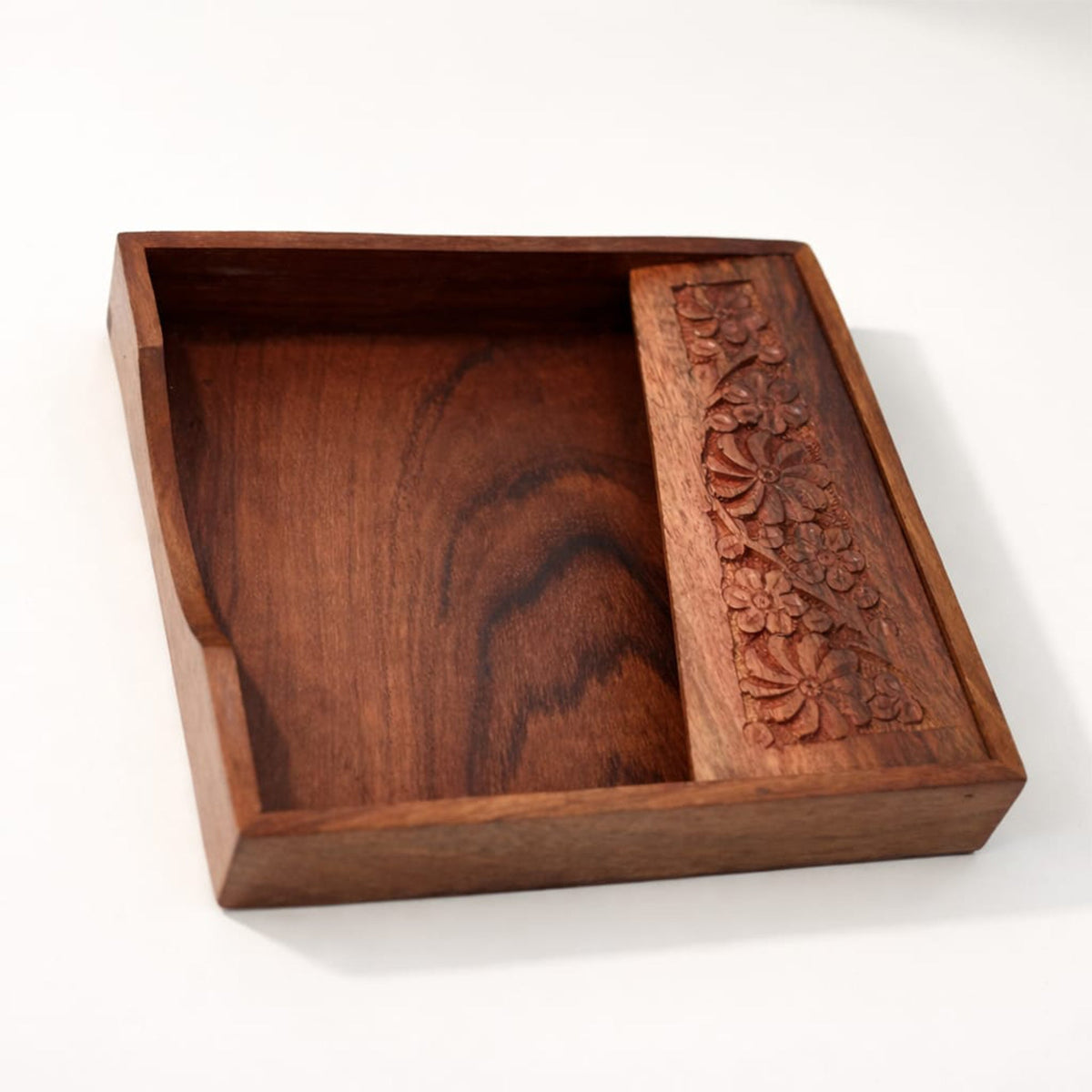 Wooden Napkin Holders  Set of 2  – Handcrafted Table Tissue Stand for Dining & Coffee Tables by The Indian Aura