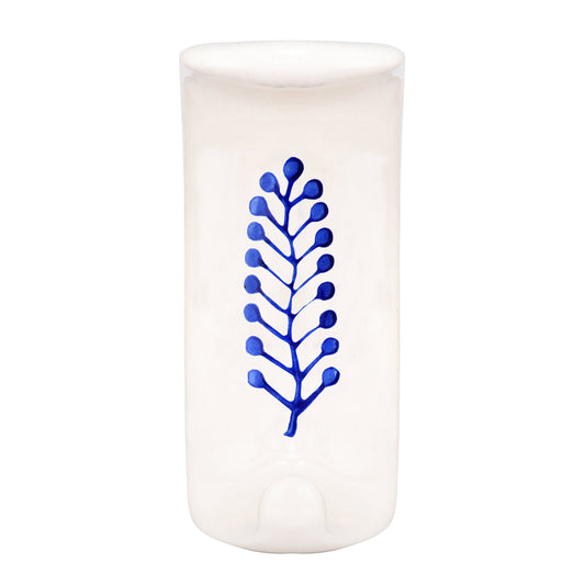 White Ceramic Blue Floral Handcrafted Adhesive Heavy Duty Hook