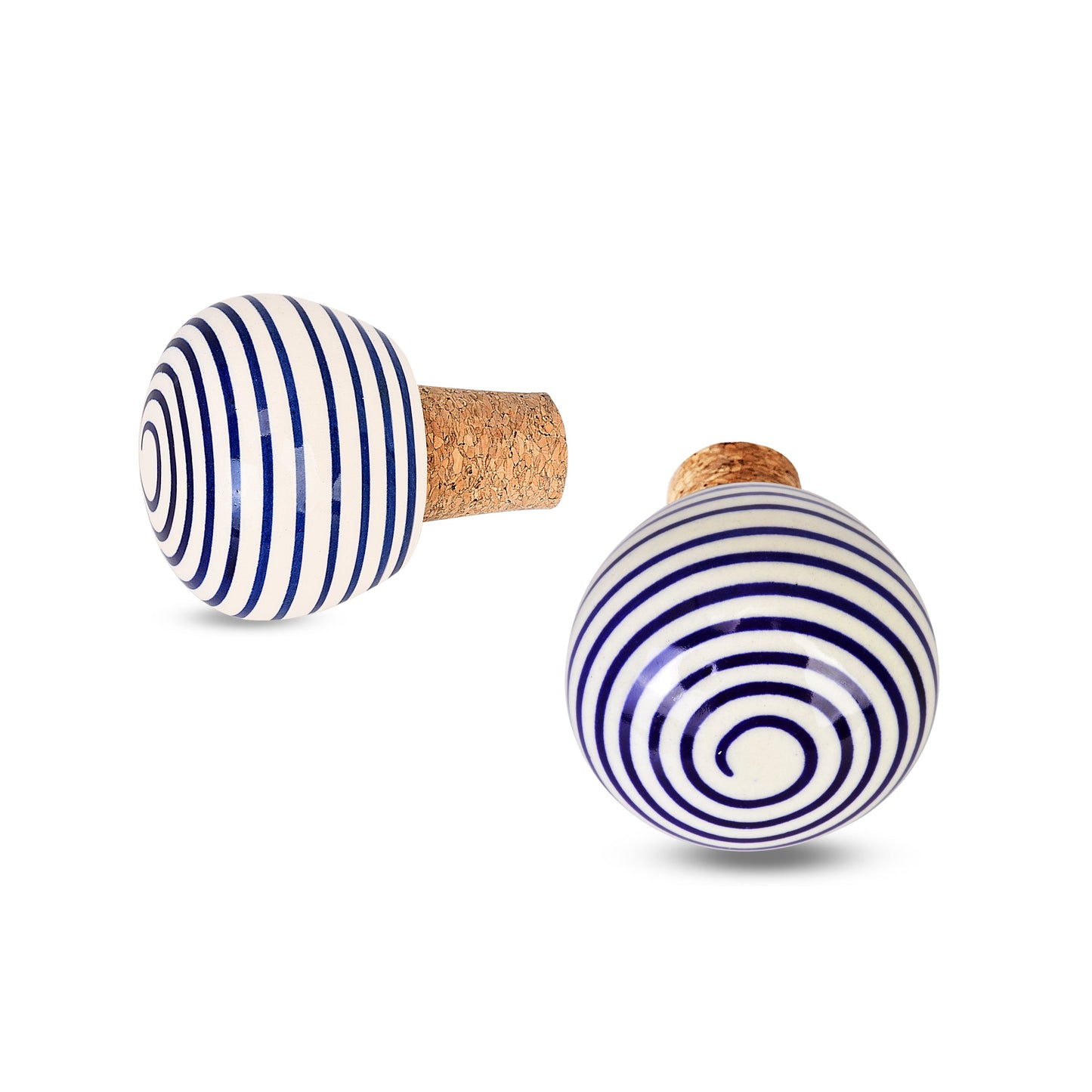 Ceramic Spiral Design Wine Bottle Stopper