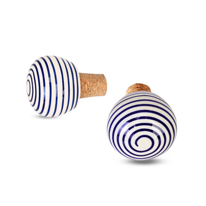 Ceramic Spiral Design Wine Bottle Stopper