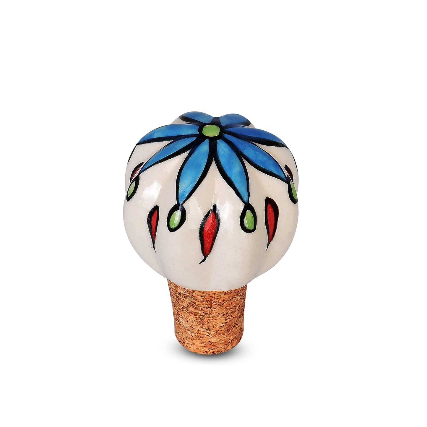 Ceramic Flower Design Wine Bottle Stopper