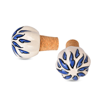 Hand-Painted Ceramic Wine Bottle Stopper - Artistic Elegance