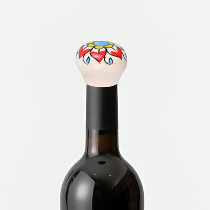 Handmade Flower Design Wine Bottle Stopper - Artisanal Splendor